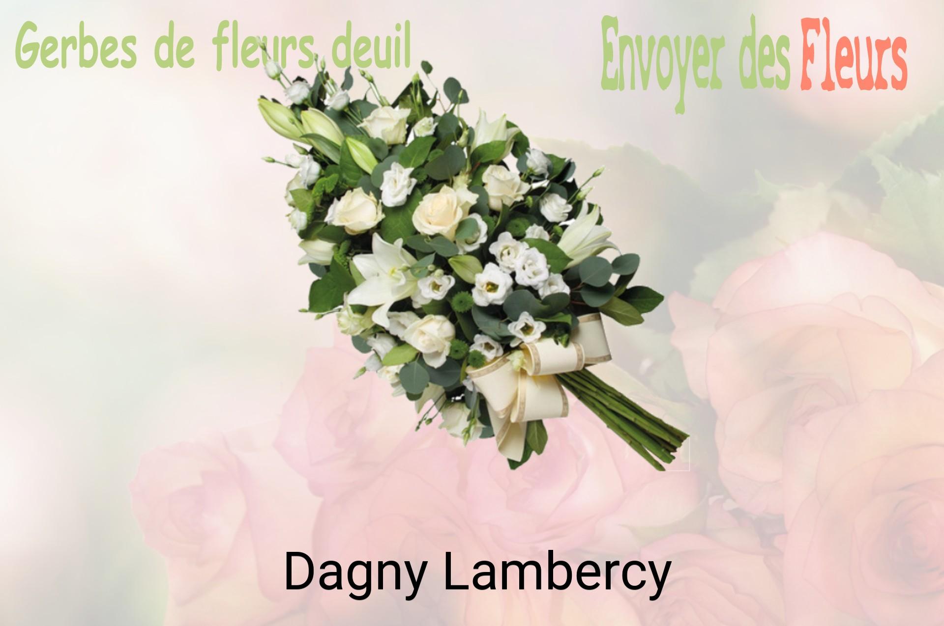 Gerbe de fleurs de deuil livrée à Dagny-Lambercy